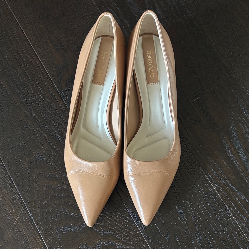 Franco Sarto as 9 Camel Pointed Toe Heels Comfort office shoes